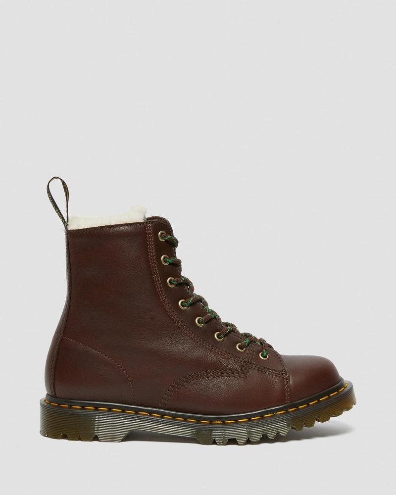 Dr Martens Barton Made in England Shearling Forede Læder Ankelstøvler Herre Brune | DK 434XYU